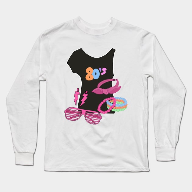 80's woman Long Sleeve T-Shirt by DiegoCarvalho